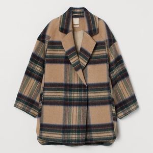 H&M Plaid Wool Coat
